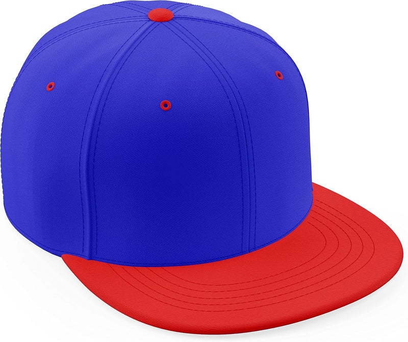 Daxton Store Classic Blank Snapback Flat Bill Visor Hat Cap One Size Adjustable Back - Image 1